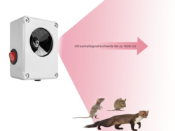 Wasserdichte Ultraschall-Vogelscheuche für Marder, Mäuse und Ratten DRAGON ULTRASONIC C100